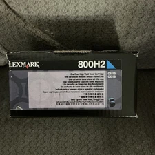 New Lexmark Genuine High Yield Toner Cartridge, 800H2, Cyan