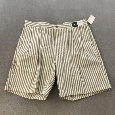 NEW Old Dead Stock Hunt Club Easy Fit Pleated Shorts Men's 40 Striped NWTags
