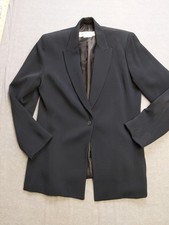 Garfield  Marks Blazer Womens 6 Black One Button Tailored Office Jacket USA