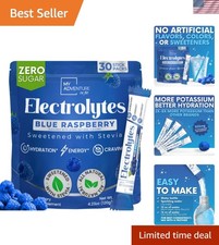 Sugar-Free Blue Raspberry Electrolytes Powder - 30 Pack for Refreshing Hydration