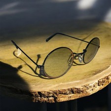 Ozzy Osbourne Style Sunglasses Vintage Classic Circle Round