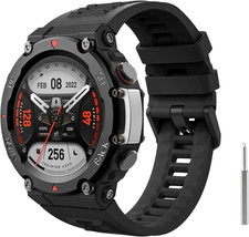 Watch Band Compatible with Amazfit T-Rex 2 Outdoor GPS Smartwatch, Soft Silicone