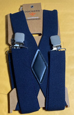 Dockers Men  s Adjustable Suspenders Navy Blue