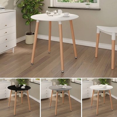 Esstisch Tromso 80 cm rund Scandi Holzbeine klein Küche platzsparend Cafe