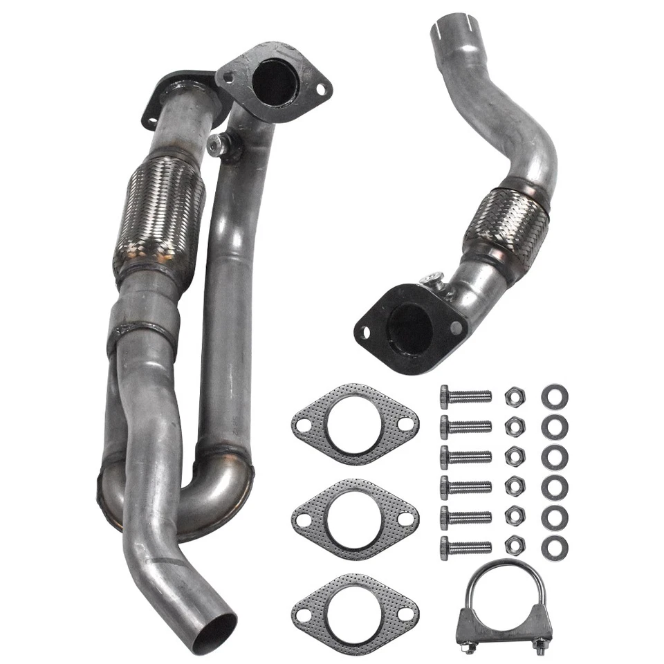 Tubo de escape delantero Y flexible para Buick Enclave Chevy Traverse GMC 2009-2017 Foto 3 de 4