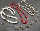 VTG - Modern 4 Piece Jewelry Lot Necklace Costume Lot 1 Signed Napier