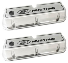 Ford Racing 302-030 Tall Valve Covers Polished Mustang Logo For 289 302 351w