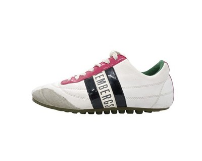Dirk Bikkembergs Football Soccer Bolt Low Sneakers Y2K Vintage Striped Pink