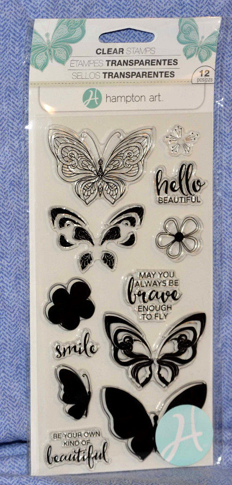 Download 12pc Hampton Art Clear Stamps Butterflies Layering Sc0750 For Sale Online Ebay