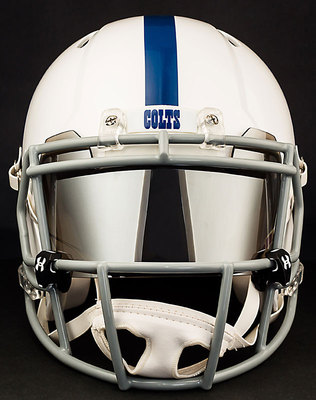 INDIANAPOLIS COLTS NFL Football Helmet with CHROME MIRROR Visor / Eye Shield