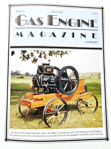 GAS ENGINE MAGAZINE January 1998 Montgomery Ward Bullseye haylifter - 第 1/4 張圖片