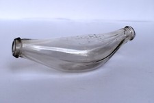Vintage Liptight Milk Bottle Baby Feeding Double Ended Banana Glass England F23