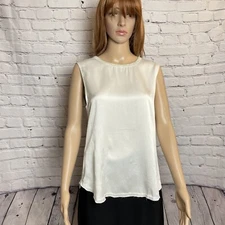 New Holt Renfrew Silk Linen Sleeveless Top Size 2 US XS