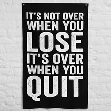 Motivational Home Gym Flag - Workout Weightlifting Decor