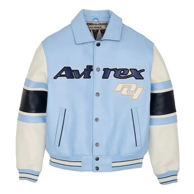 NEW Men's Avirex LEGEND USA Handmade Real Bomber Lamb Leather Jacket