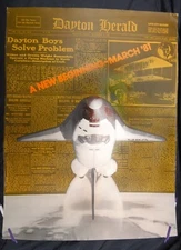 Original NASA 1st Launch of the Shuttle Poster A NEW BEGINNING MARCH-'81 -RARE!