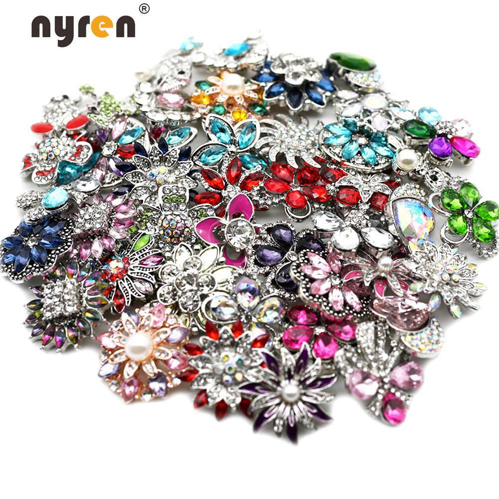 Wholesale Top Mix Rhinestone Snap Charms 18mm Snap Button 20mm Snap