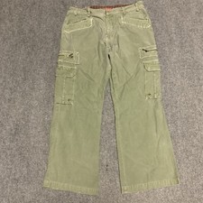 Vintage Caffeine Raver Skater Pants 36 x 32 Cargo Pockets Green  USA