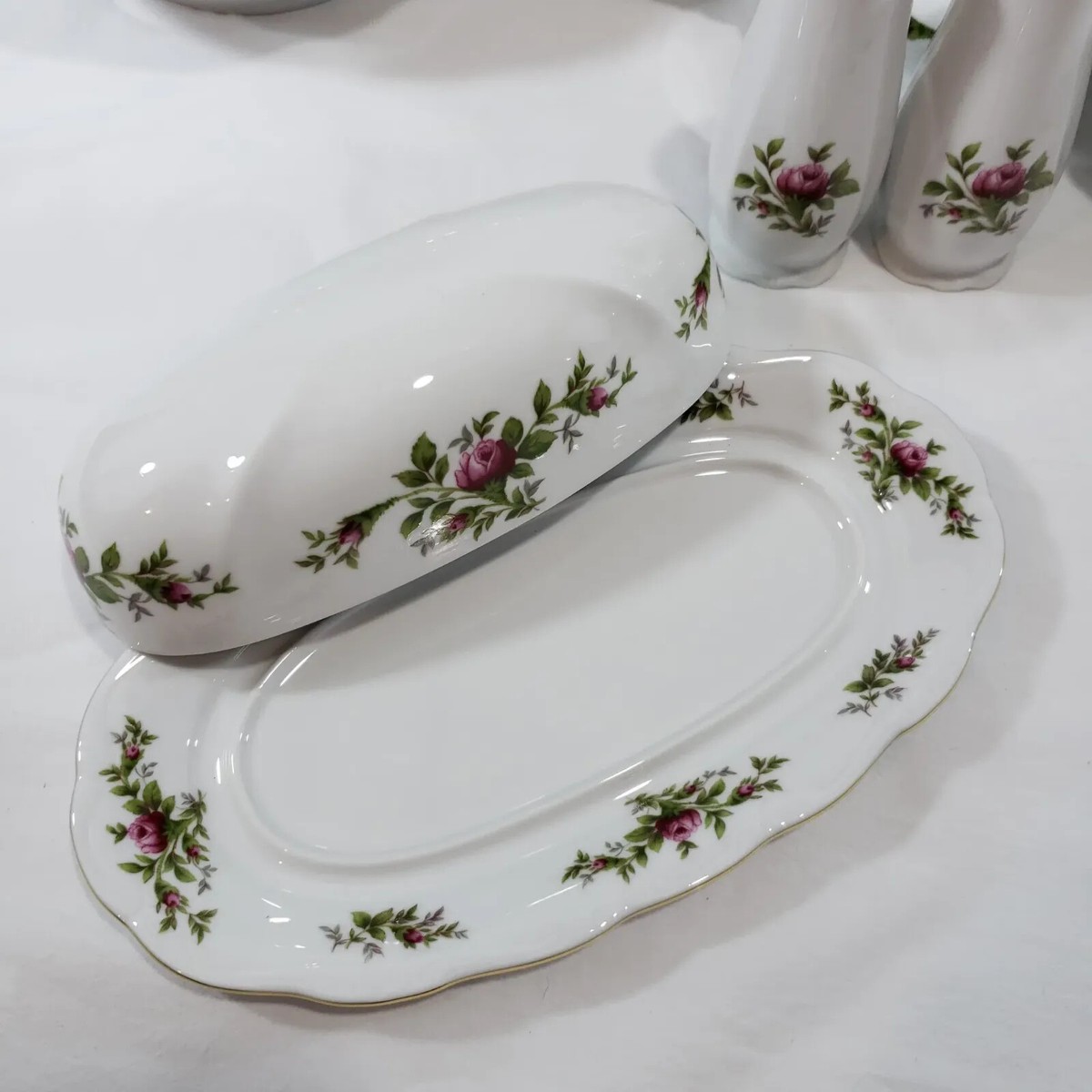 JOHANN HAVILAND Moss Rose Fine China Traditions 54 Piece Place