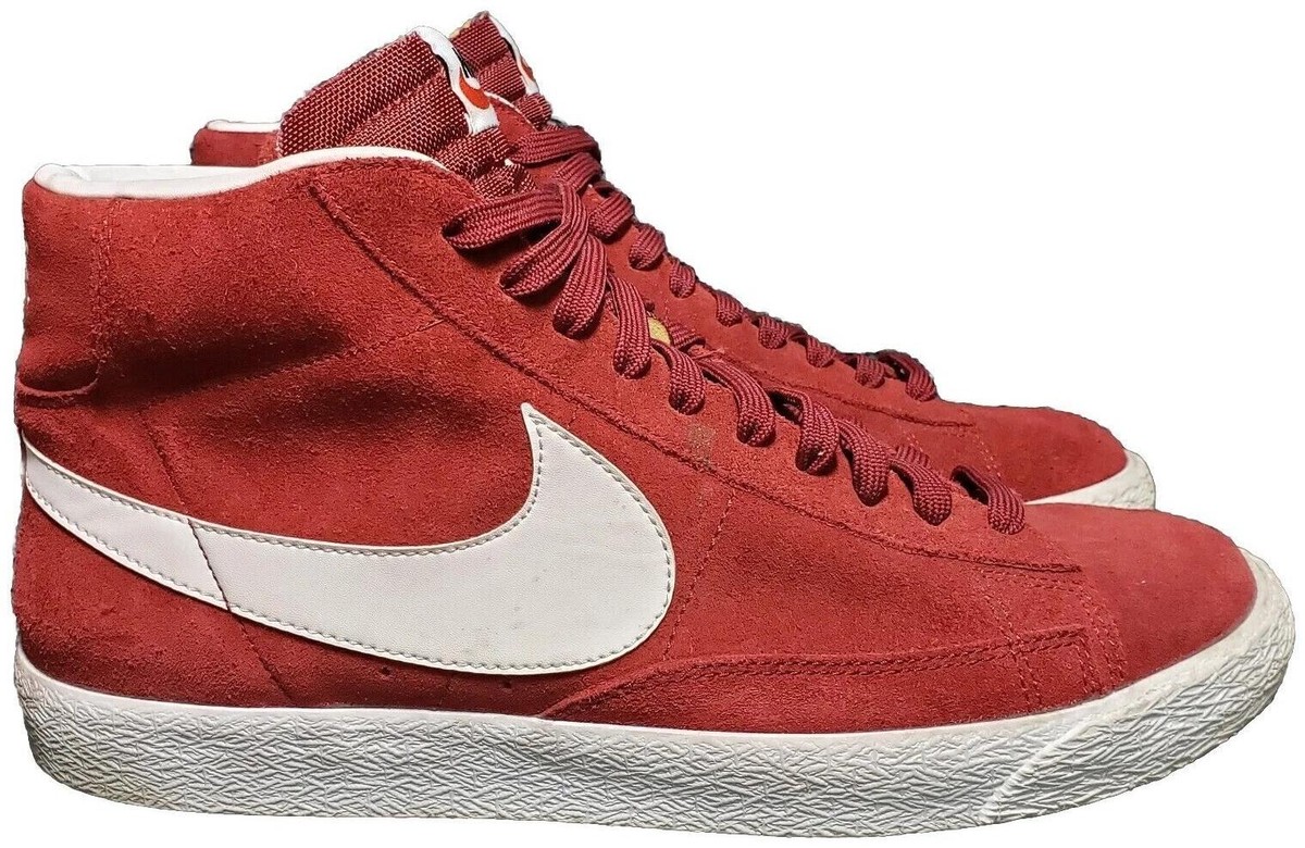 Nike Blazer High Hi Premium Obsidian Red White Mens Size 9 Sneakers 312457-411 Nike Blazer High Hi Premium Obsidian Red White Size 9  main image 2