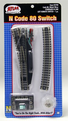 Atlas N Code 80 Remote Standard Switch Left  ATL2700