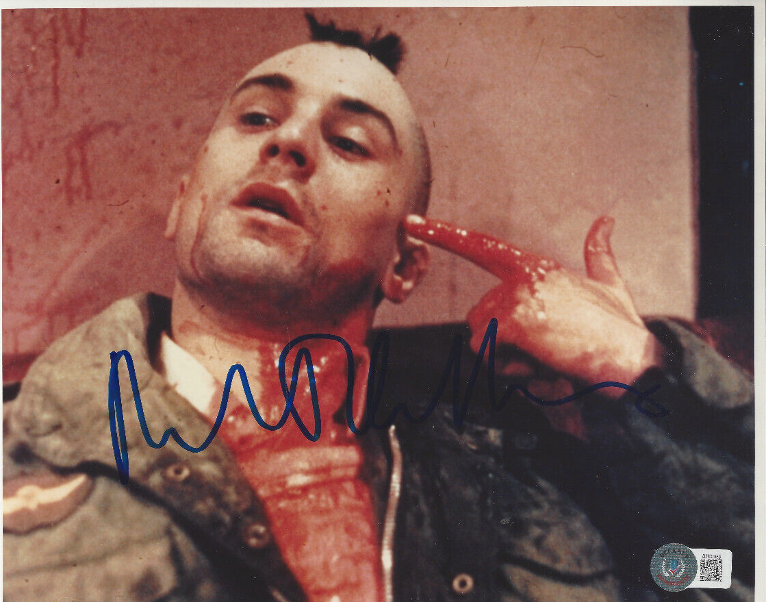 Taxi Driver ROBERT DENIRO 8x10 autographed bloody PHOTO Beckett