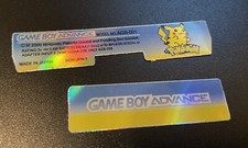 Nintendo Game Boy Advance GBA Custom Pok mon Surfing Pikachu Label Sticker Set
