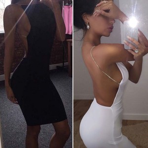 diamond backless dress