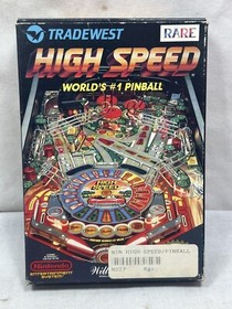 High Speed Pinball (Nintendo NES 1991) No Manual - Box, & Game - Tested