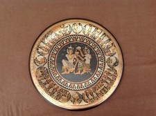 Vintage Large Brass Copper Egyptian Plate