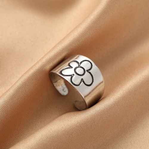 Gothic Punk Silver Plated Rings Women Fashion Jewelry Heart Wedding Bands Ring - Picture 14 of 55