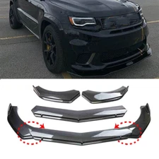 Carbon Fiber For Jeep Grand Cherokee Front Bumper Lip Lower Spoiler Splitter Kit
