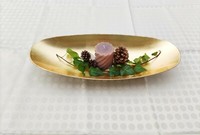 Deko Schale Advent Dekoteller Tischdeko Kerzenteller Gold Dekoschale Weihnachten