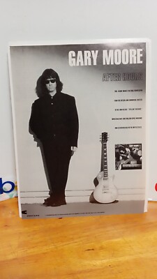 GARY MOORE AFTER HOURS ALBUM PROMO ORIGINAL 1992 PRINT AD 11 X 8.5  A9