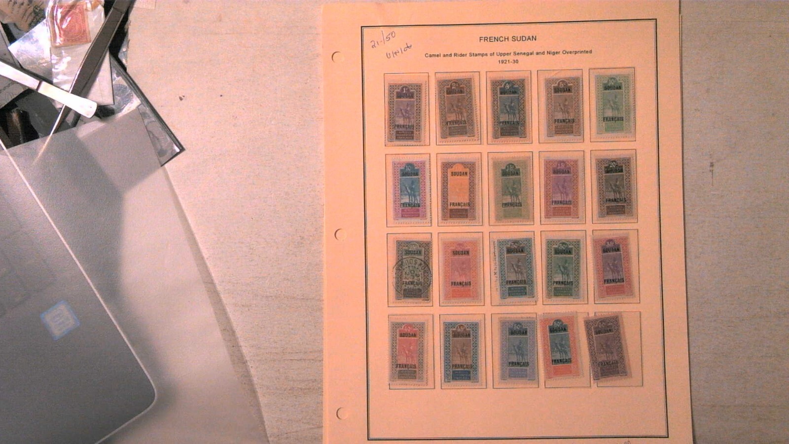 FRENCH SUDAN COLLECTION ON ALBUM PAGES ALL MINT