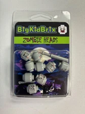 Custom Zombie Head Pack Printed on Genuine Lego Parts -by BKB +Bonus Weapons!