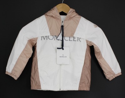 MONCLER ARILAS KINDER MÄDCHEN ABGESETZTE SHELL JACKE ROSA WEISS UVP 250£ AD