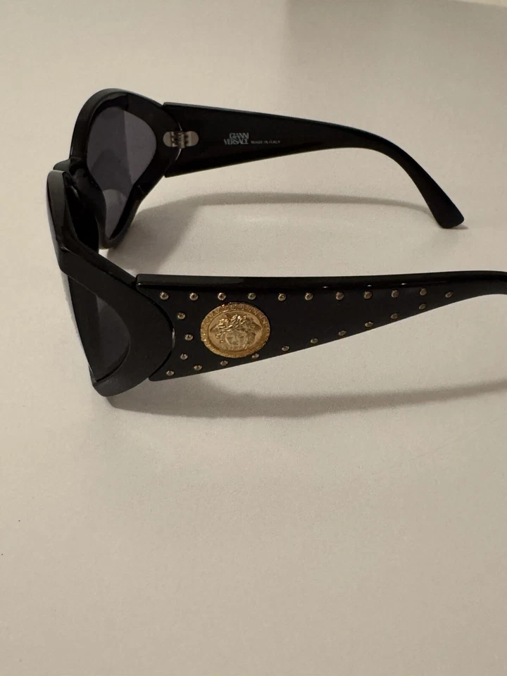Gianni Versace Vintage Sunglasses Black Gray - Image 3 of 4