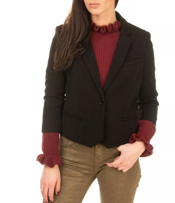 New PARTIZIA PEPE Blazer Jacket Size IT 44 M / L Single Breasted Notch Lapel