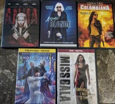 BAD ASS CHICKS (5 DVD LOT) Anna, Atomic Blonde, Columbiana, Miss Bala +1 - HOT 