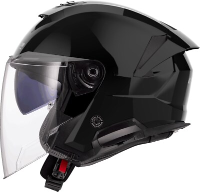 LS2 OF618 Verso 2 Solid Gloss Black Gr. M Jethelm Motorradhelm schwarz glanz