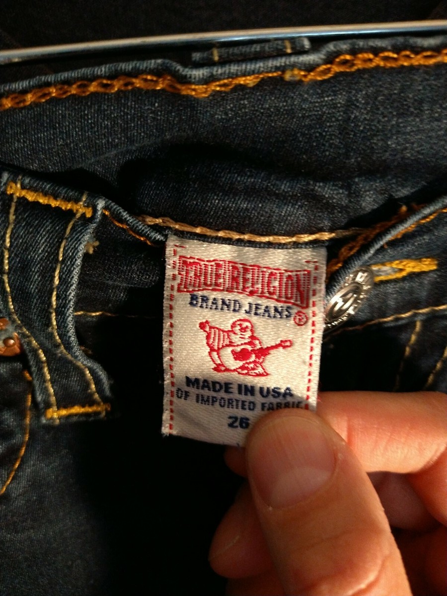 USA製 TRUE RELIGION 濃紺 インディゴ ヴィンテージ デニム USA製 TRUE RELIGION Julie ヴィンテージ デニム 濃紺