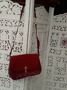 sac à main ZARA cuir véritable et daim bordeaux NEUF | eBay