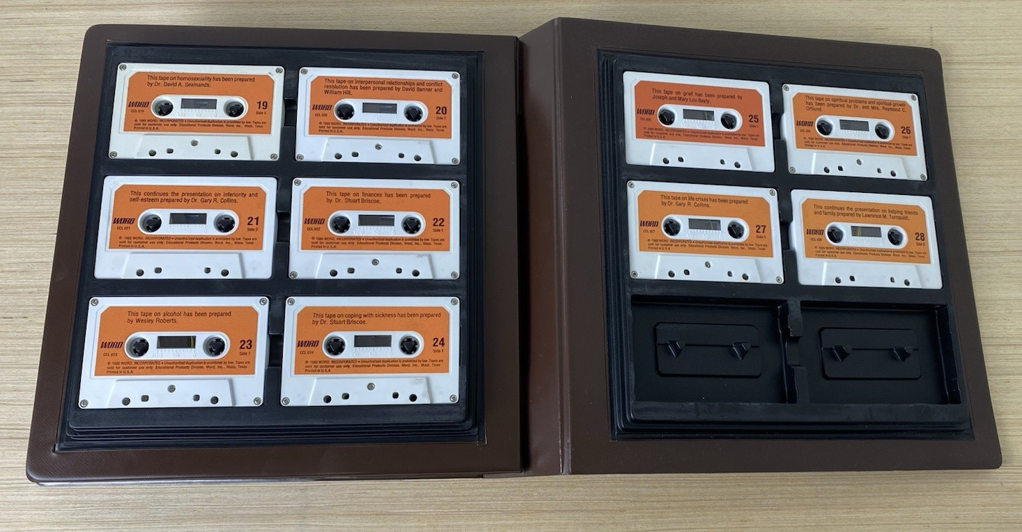 Christian Counselor's library by Gary R. Collins Ph.D. Audio Cassette&Manual Set