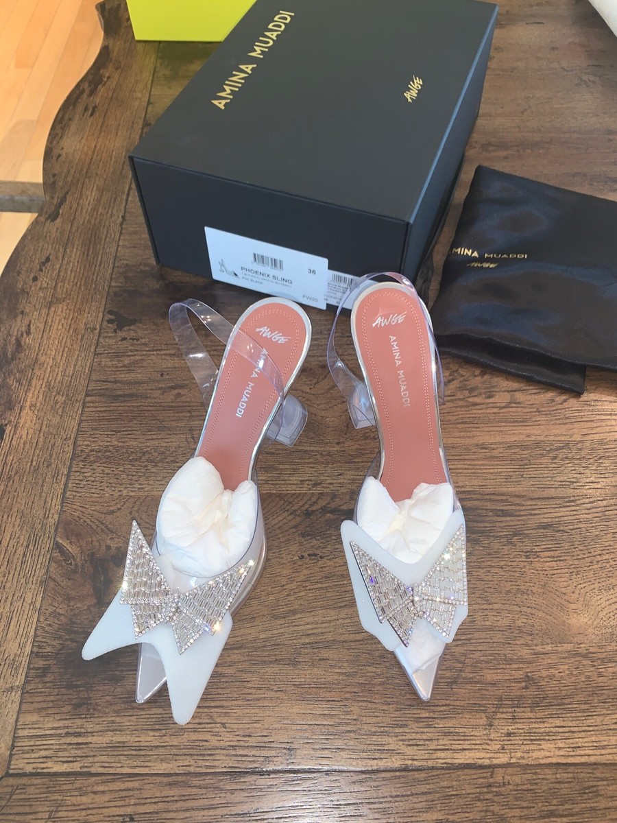 Amina Muaddi x AWGE Phoenix Embellished PVC Pump || Size 36 | eBay