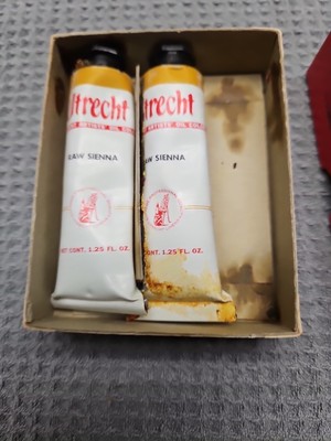Vintage Utrecht Raw Sienna Oil Paint. 2 Tubes. Original. 