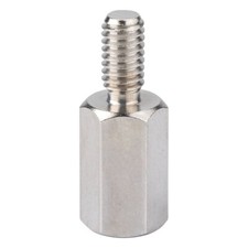 Image of R-TECH 524382 Hex Threaded M-F Spacer Brass 7mm A/F M4 12mm - Pack Of 25