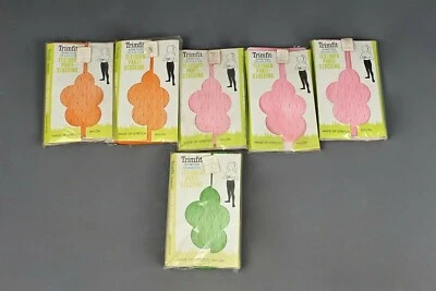 VTG Lot of 6 NOS Girl's 60s Bright Trimfit Stockings / Tights Sz 7-9 1960s - Photo 1/4