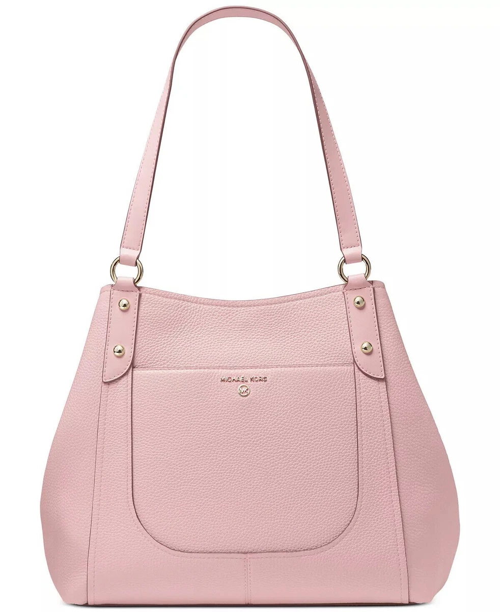 Michael Kors Molly Pink Pebble leather Large Shoulder Tote Bag