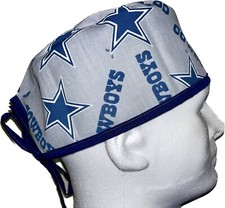 NFL Dallas Cowboys Blue on Gray Scrub Hat Chemo Cap